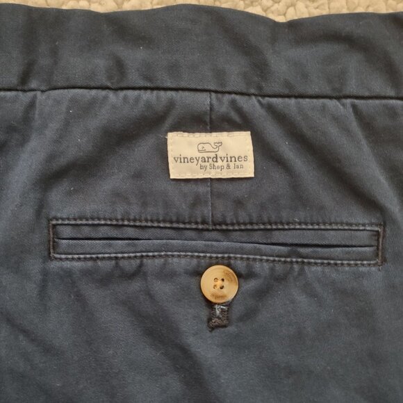 Vineyard Vines dark blue Navy Cotton blend Breaker shorts mens size 42 - Picture 4 of 5